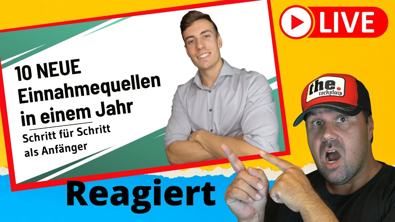 10 NEUE Einnahmequellen in 1 Jahr aufbauen | Passives Einkommen (Geld verdienen) - Michael reagiert