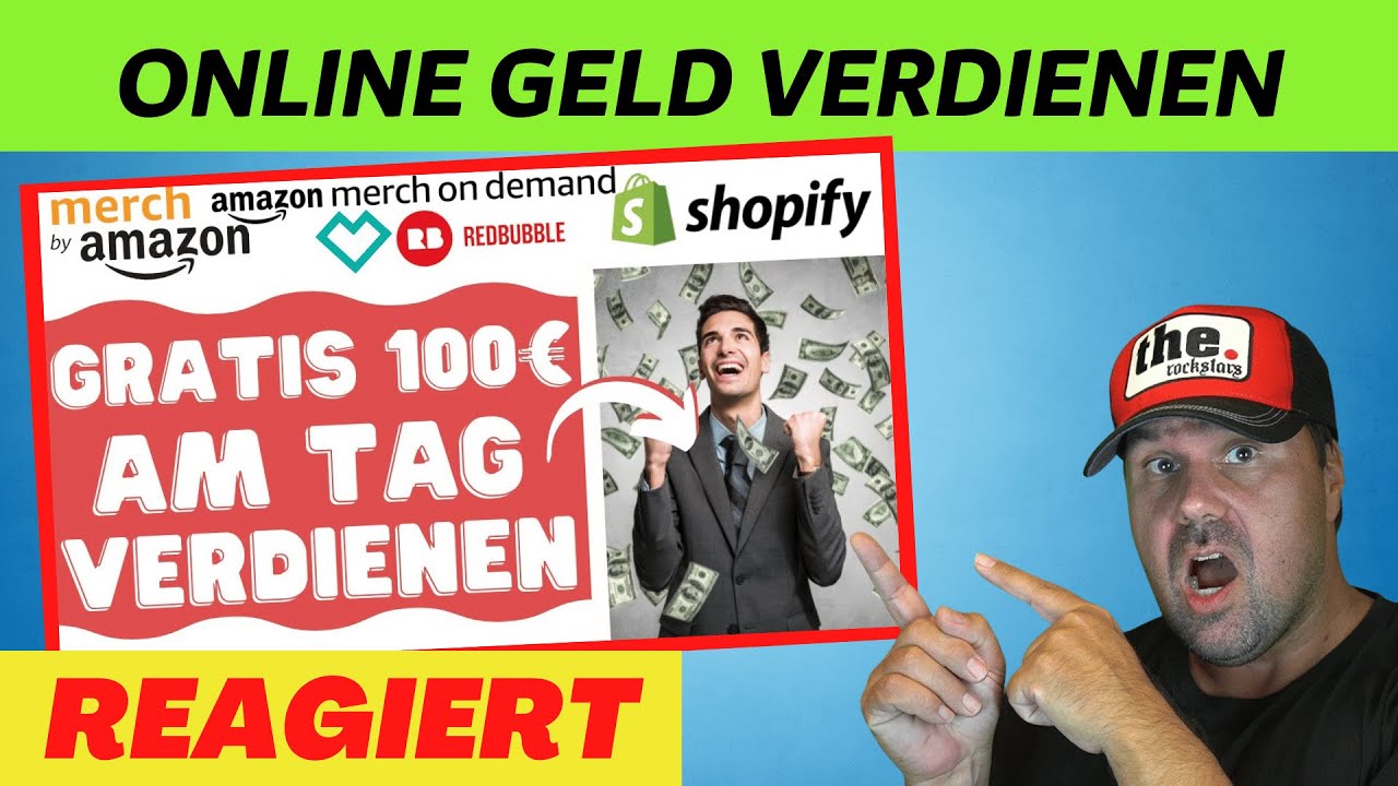 100€ am Tag online Geld verdienen 💰 Kostenlos 2024 im POD Tshirt Business - Michael reagiert auf