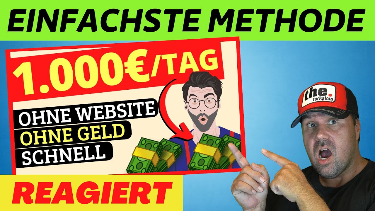 DIE EINFACHSTE METHODE für 1.000€ 💰/ SCHNELL Online Geld verdienen für Anfänger - reagiert auf