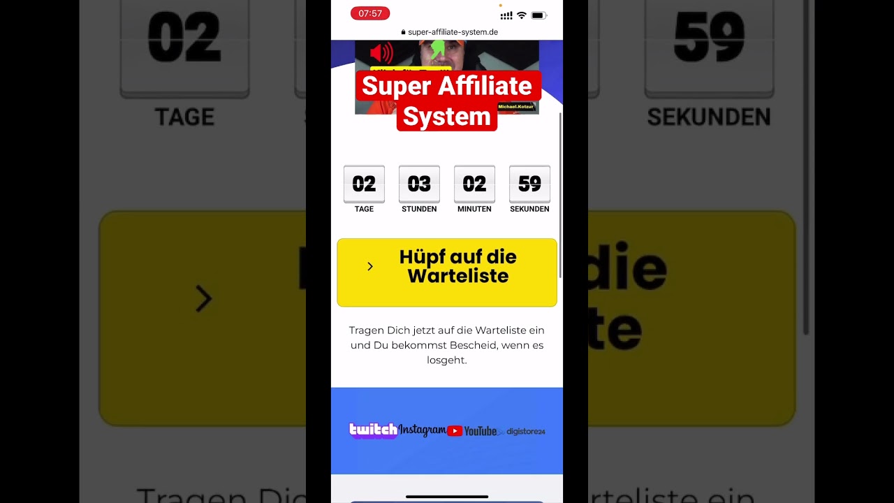 In zwei Tagen startet das Super Affiliate System