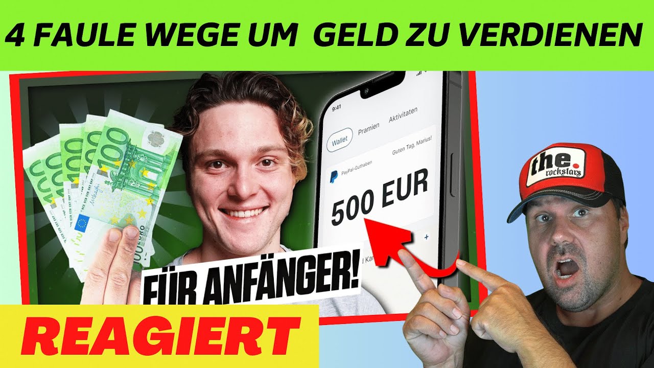 Die 4 FAULSTEN Wege um online Geld zu verdienen (500€/Tag) als Anfänger | Michael reagiert