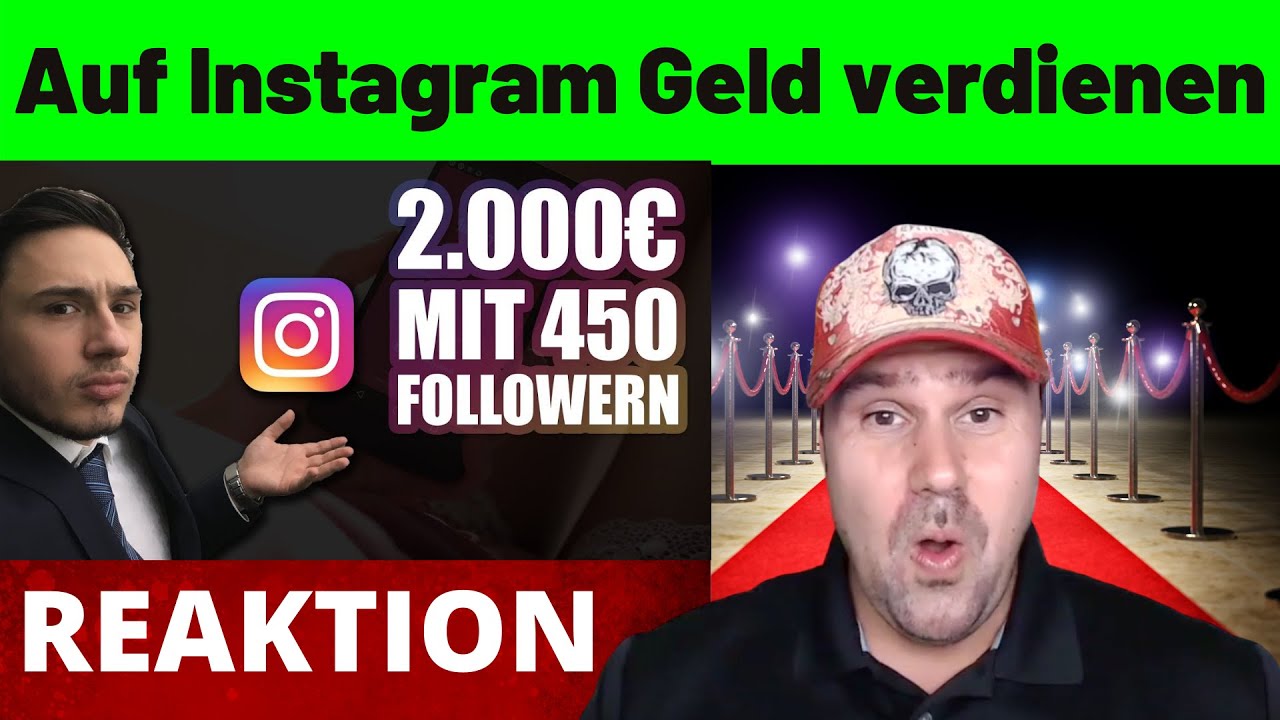 So kannst Du mit wenig Followern auf Instagram viel Geld verdienen. - Michael reagiert auf