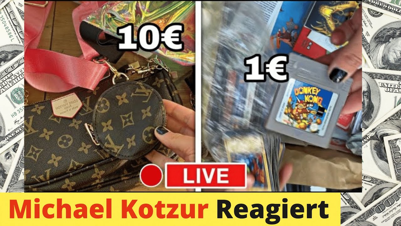 mega LIVE FLOHMARKT! Retro Games 1€ / Louis Vuitton für 10€ - Geld verdienen [Michael Reagiertauf]