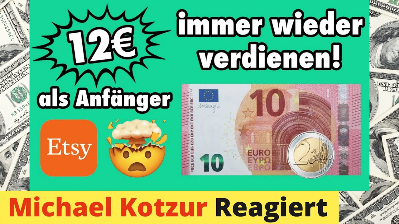 Immer wieder 12€ Online Geld verdienen mit Etsy! (Dropshipping Methode - Anleitung) [Reagiertauf]