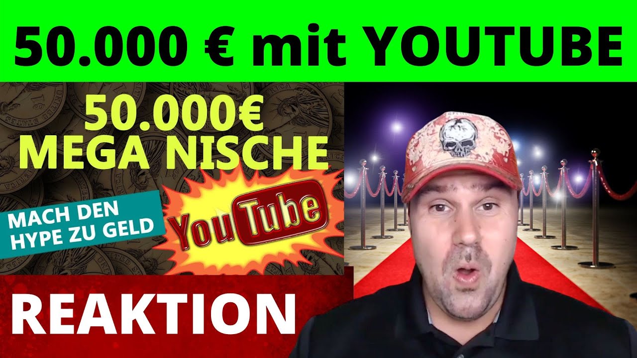 50.000 € mit YOUTUBE 💰 – diese MEGA NISCHE kann dich reich machen! - Michael reagiert auf