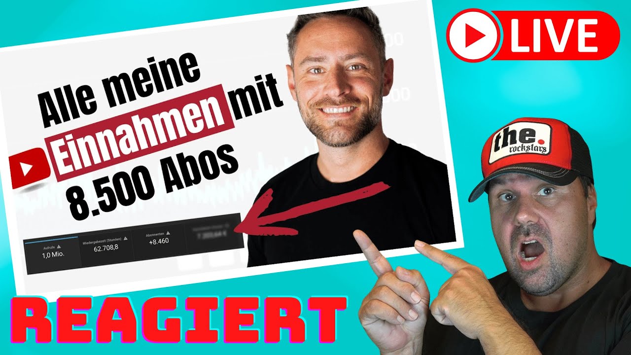 YouTube Einnahmen mit 8.500 Abonnenten: 1 Million Klicks — Was verdienen Youtuber [Reagiertauf]