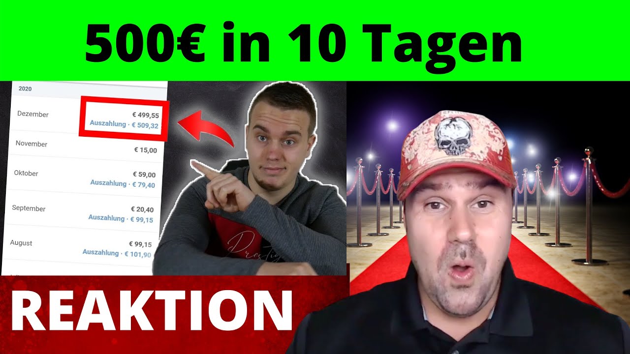 500€ in 10 Tagen! | Der perfekte Lockdown Job?? 🤔💸 | Geld verdienen 2023🤑 - Michael reagiert auf