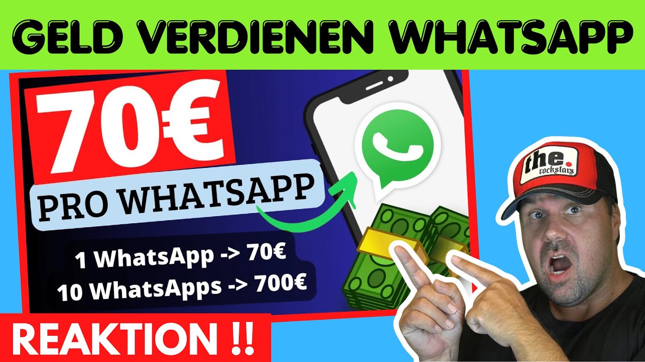 Geld verdienen mit WhatsApp 🤑💰 Verdiene immer wieder 70€ mit WhatsApp!  @MichaelKotzur  reagiert auf